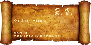 Rettig Vince névjegykártya