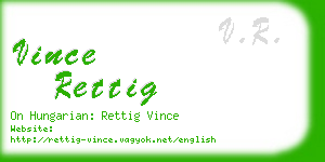 vince rettig business card